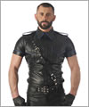 24700 MR.CHAPS Leder Hemd mit kurzen �rmeln