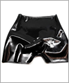 21512 Latex shorts with sheath and anal plug
