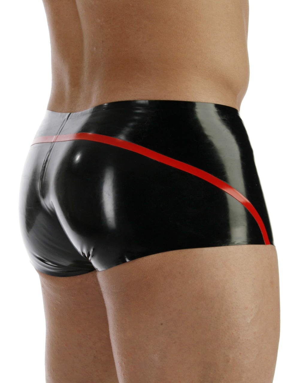 Hipstershorts mit farbiger Querpaspel, 0,35 mm Latex