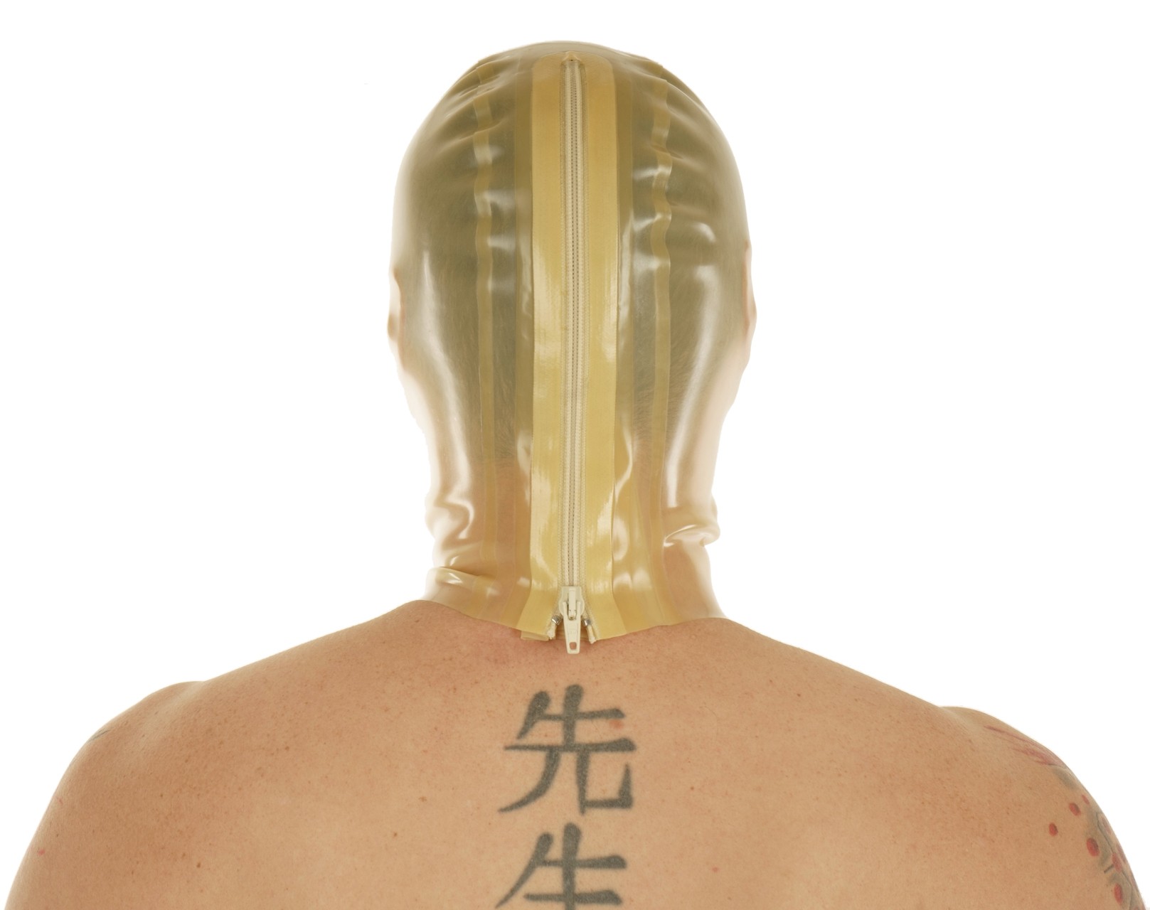 Latex Maske, Reißverschluss hinten, 0,90 mm