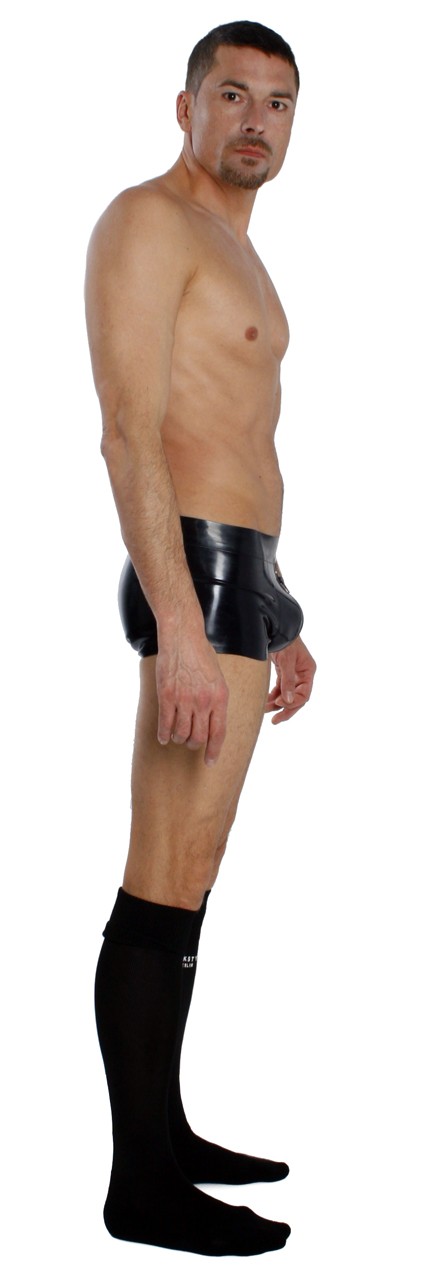 Shorts mit Pouch, einfarbig, 0,60 mm Latex