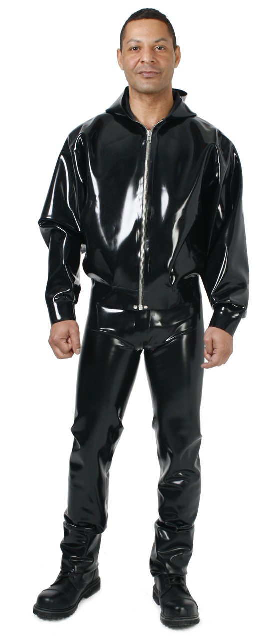 Bomberjacke mit Kapuze, 0,90 mm Latex