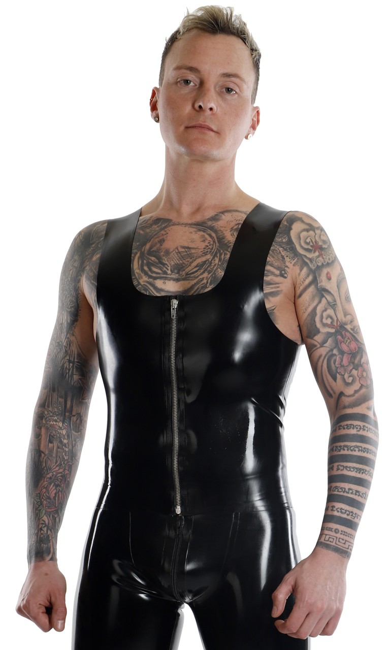 Trägershirt, teilbarer RV vorn, 0,60 mm Latex