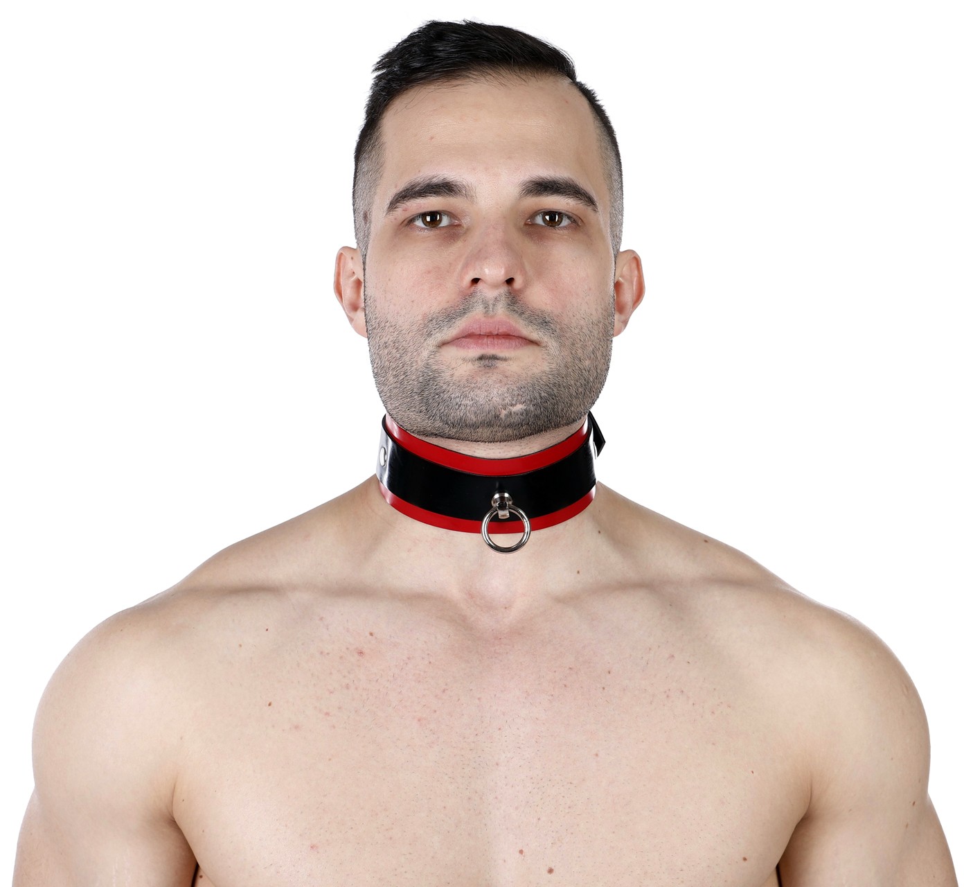 Latex-Halsband, 5 cm breit, mit Ring, 2,10 mm Latex