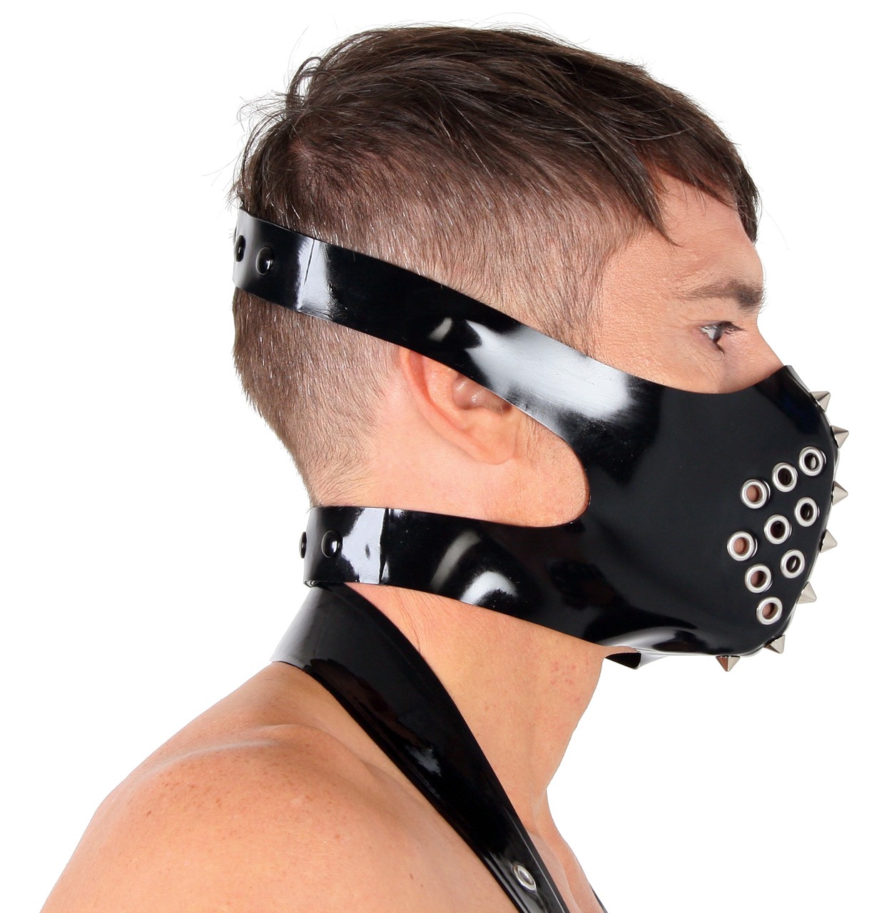 Mundschutz mit Nieten, 0,35 mm Latex