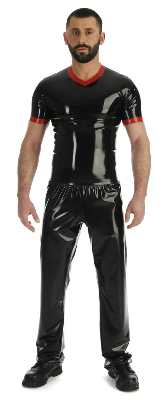 T-Shirt mit V-Ausschnitt, 0,35 mm Latex