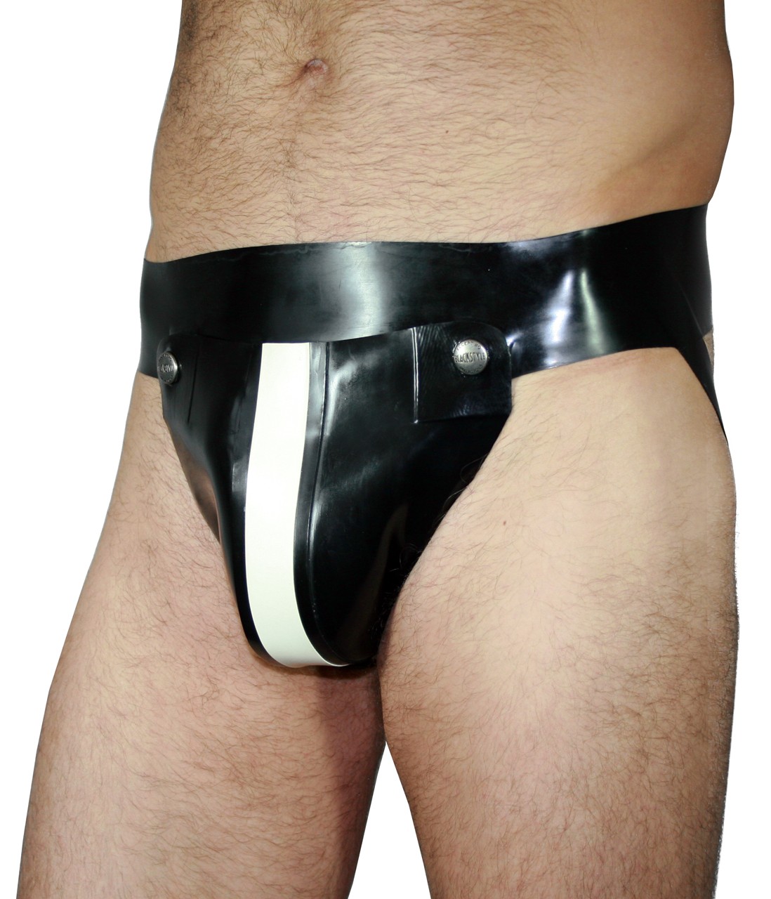 Jockstrap mit Codpiece, einfarbig, komplett, 0,90 mm Latex