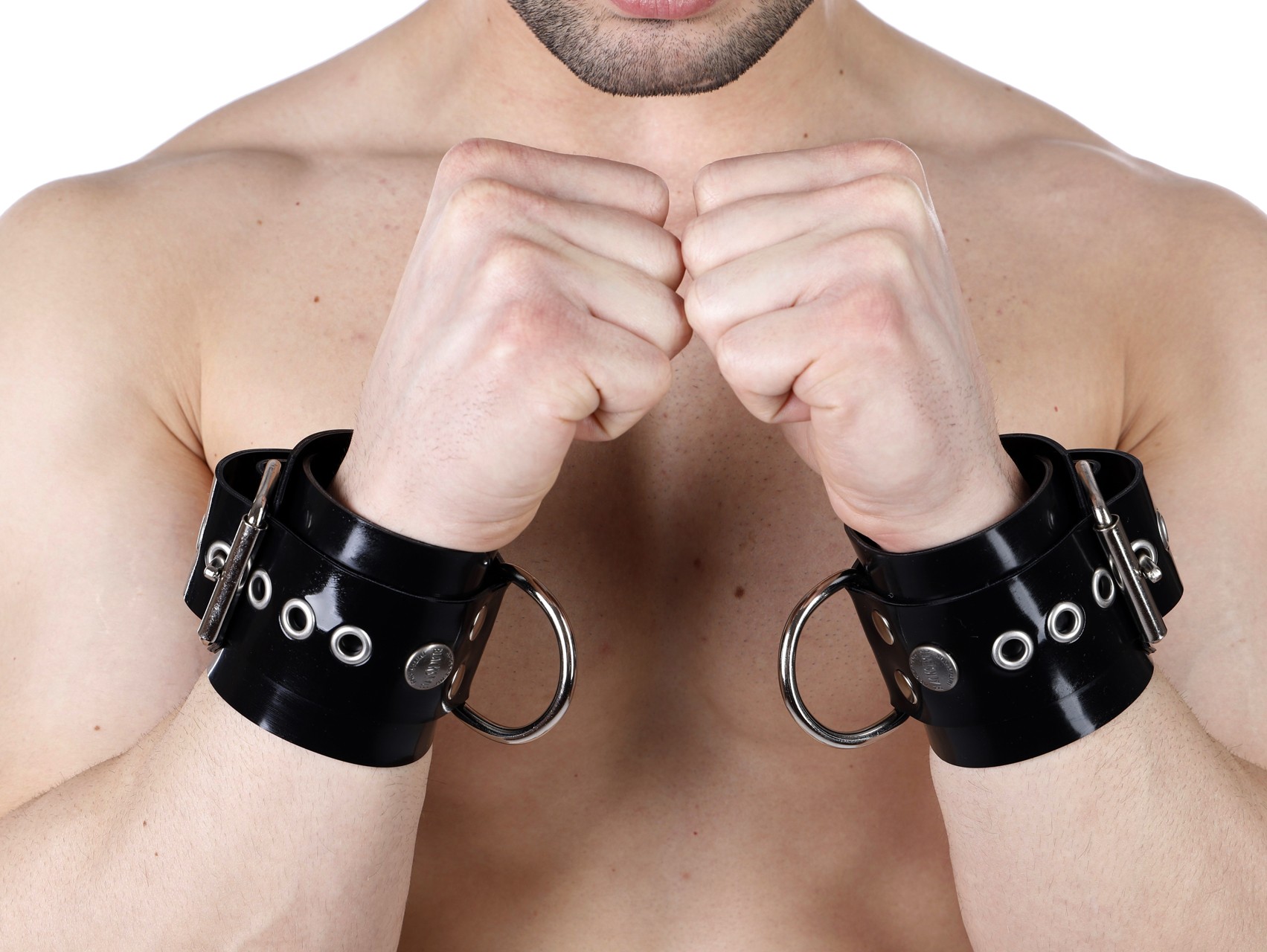 Latex-Handfessel, 7 cm breit, 2,10 mm Latex