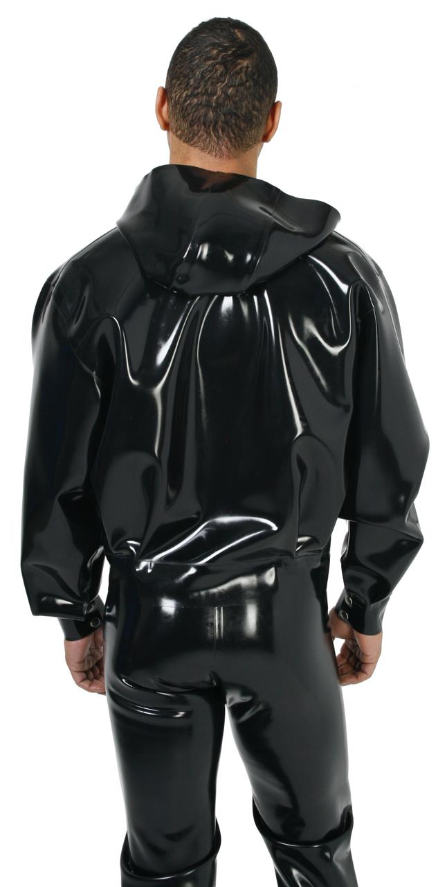 Bomberjacke mit Kapuze, 0,60 mm Latex