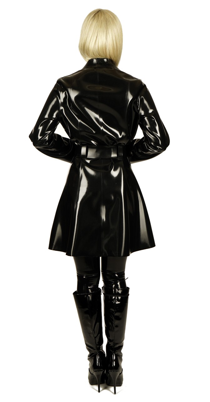 Latex Damen Kurzmantel, 0,60 mm Latex