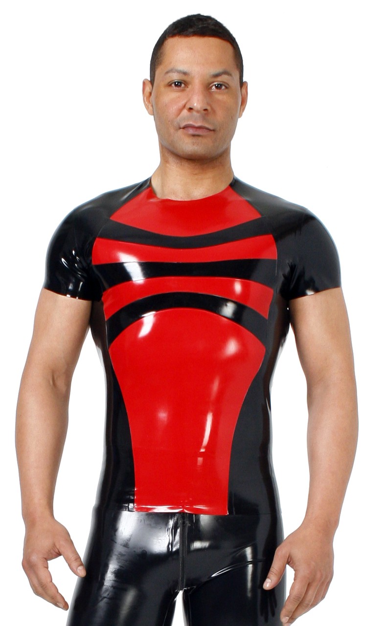 Shirt mit Einsatz und drei Formstreifen, 0,35 mm Latex