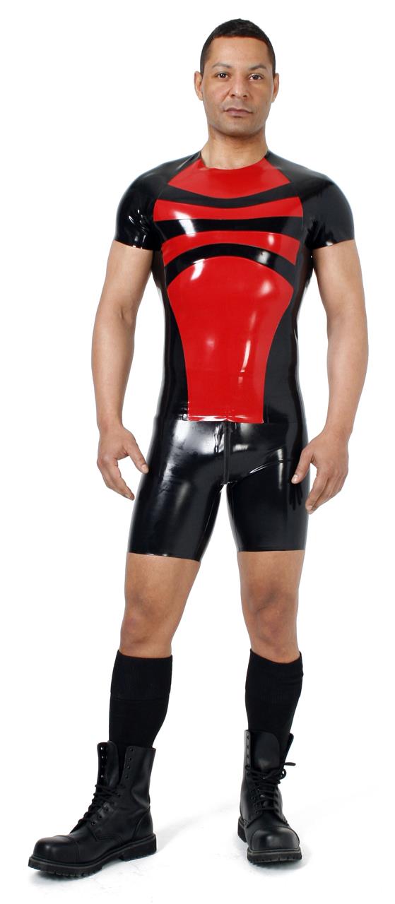 Shirt mit Einsatz und drei Formstreifen, 0,35 mm Latex