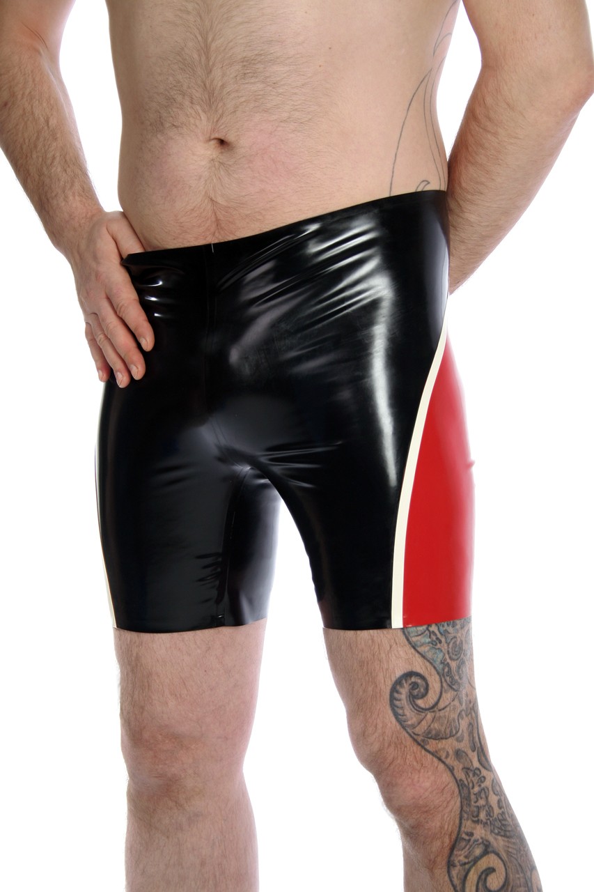 Radhose mit kontrastfarbenem Einsatz, 0,35 mm Latex