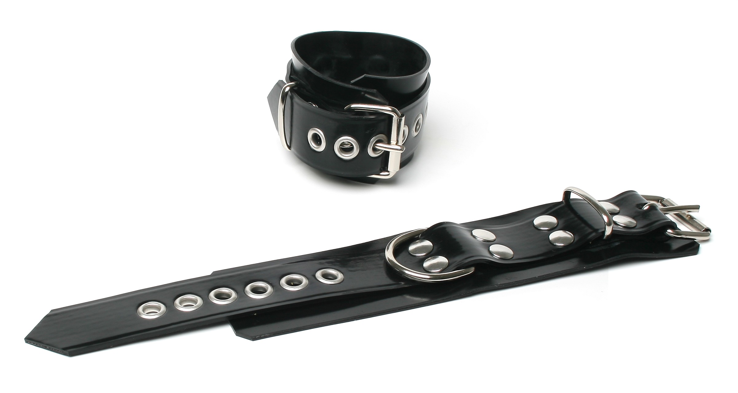 Latex-Handfessel, 5 cm breit, Paar, 2,10 mm Latex
