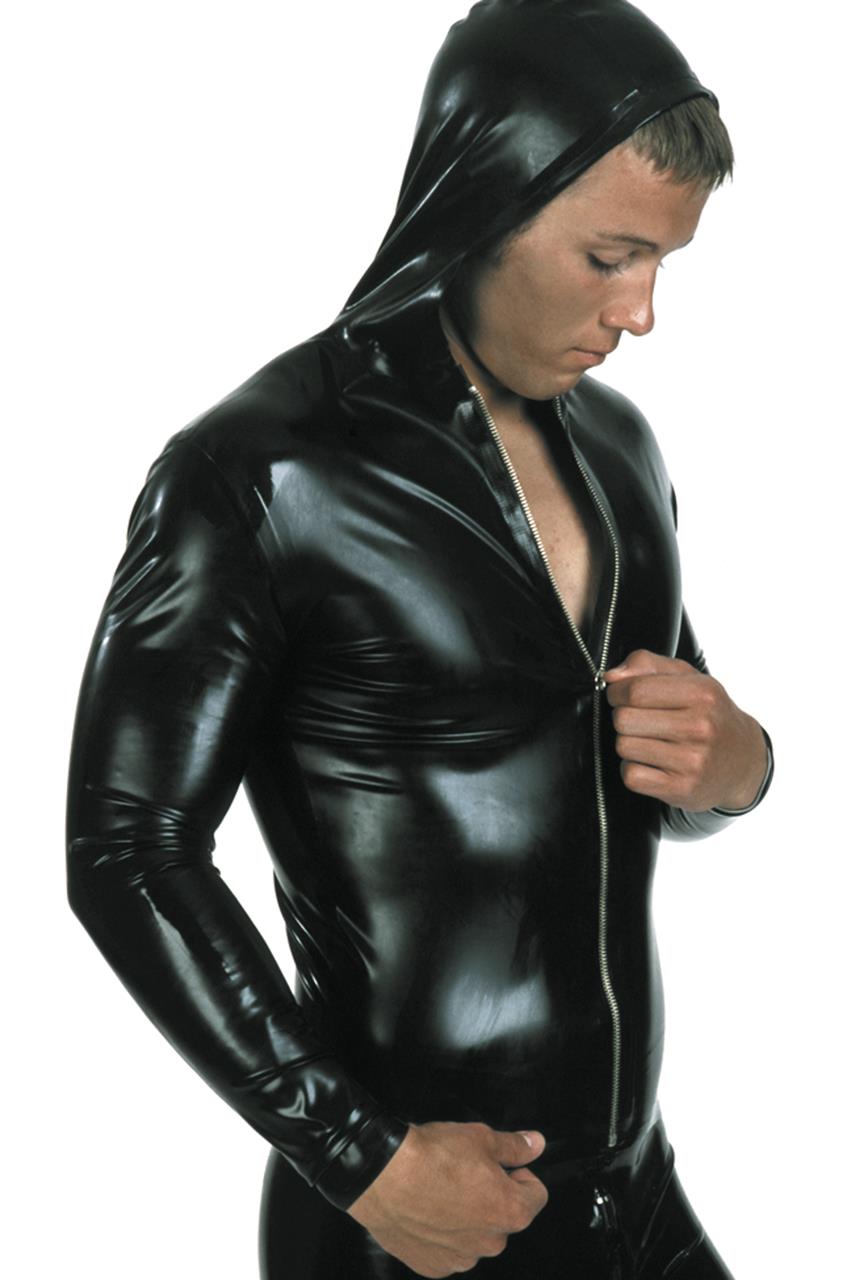 Sweatshirt mit Kapuze, 0,35 mm Latex