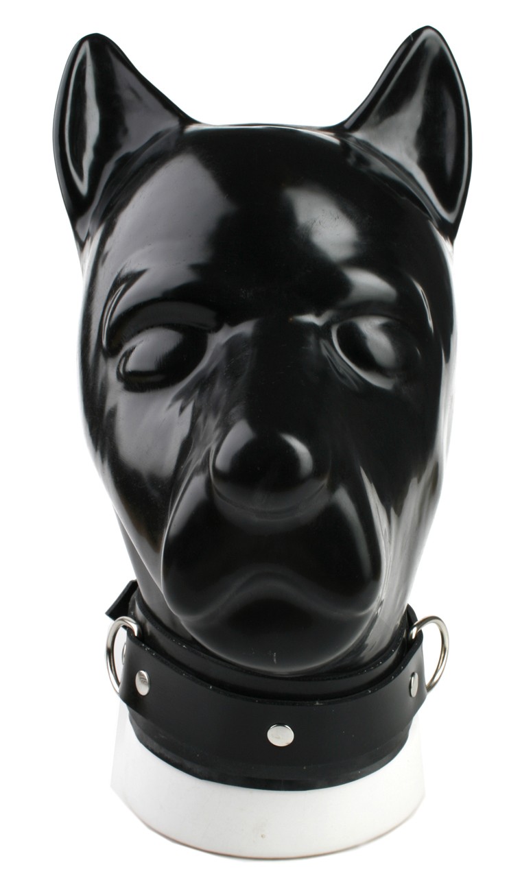 Hunde-Maske mit RV, abschl. Halsband