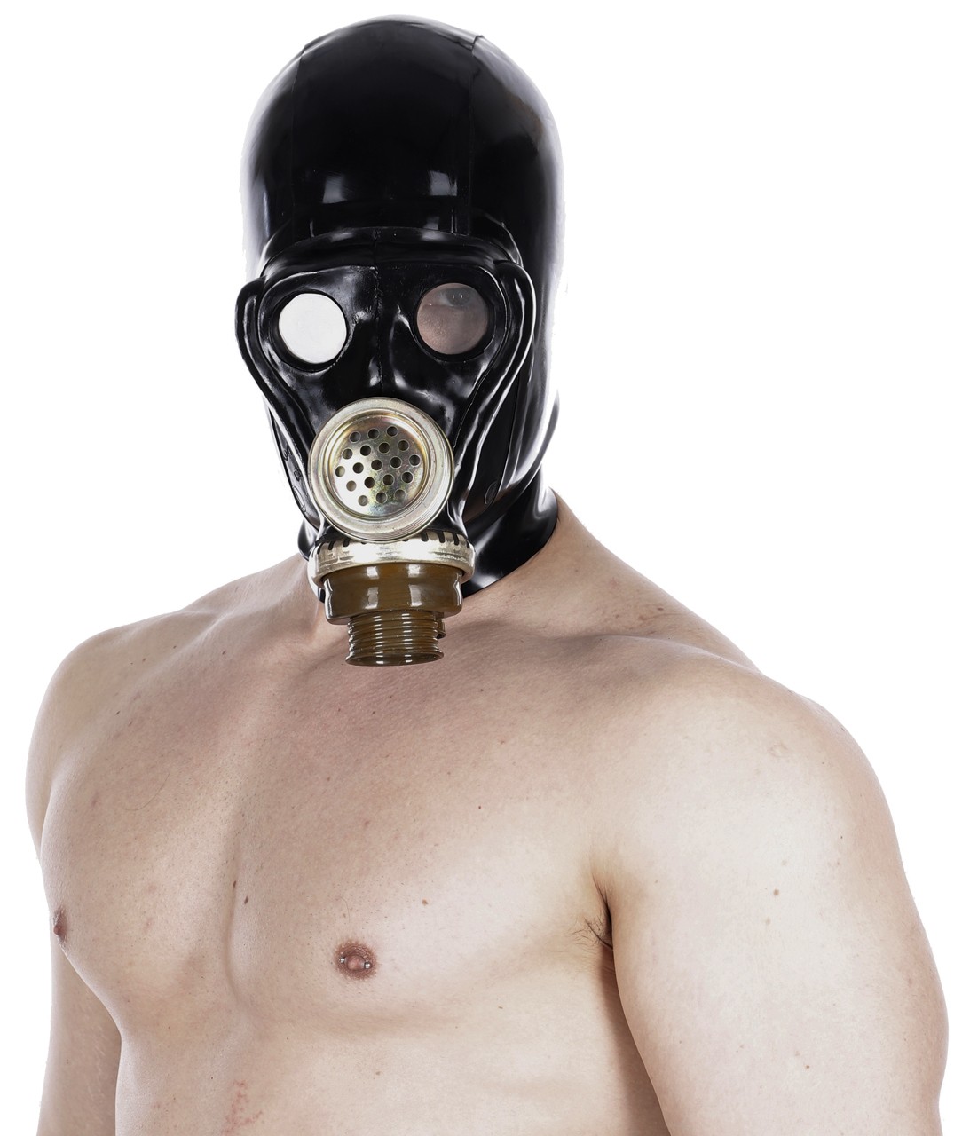 SMS Gasmaske mit Haube, 0,90 mm Latex