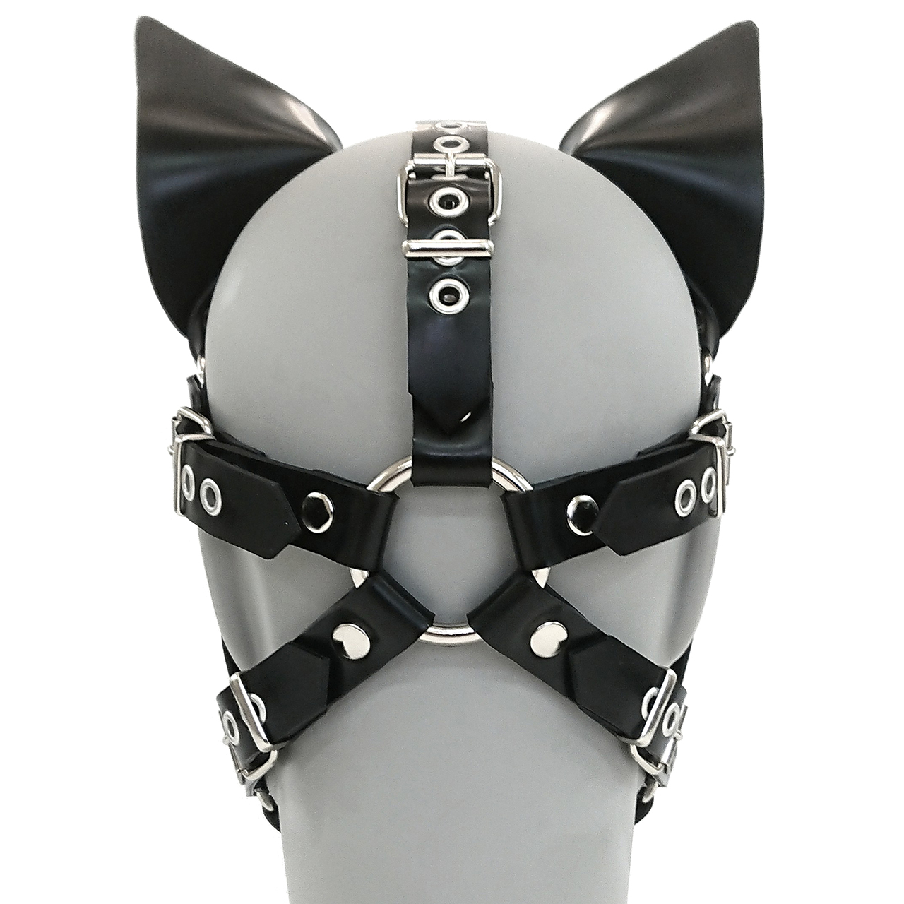 Hundemaskenharness, farbige Stehohren