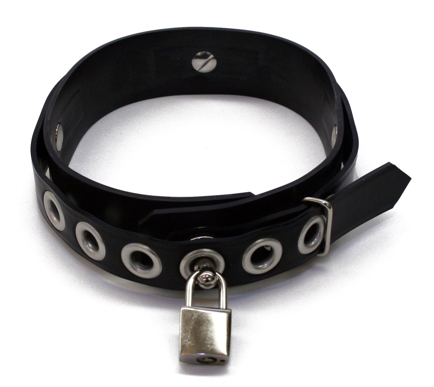 Latex-Halsband, 3 cm, abschließbar mit Ring, 2,10 mm Latex  