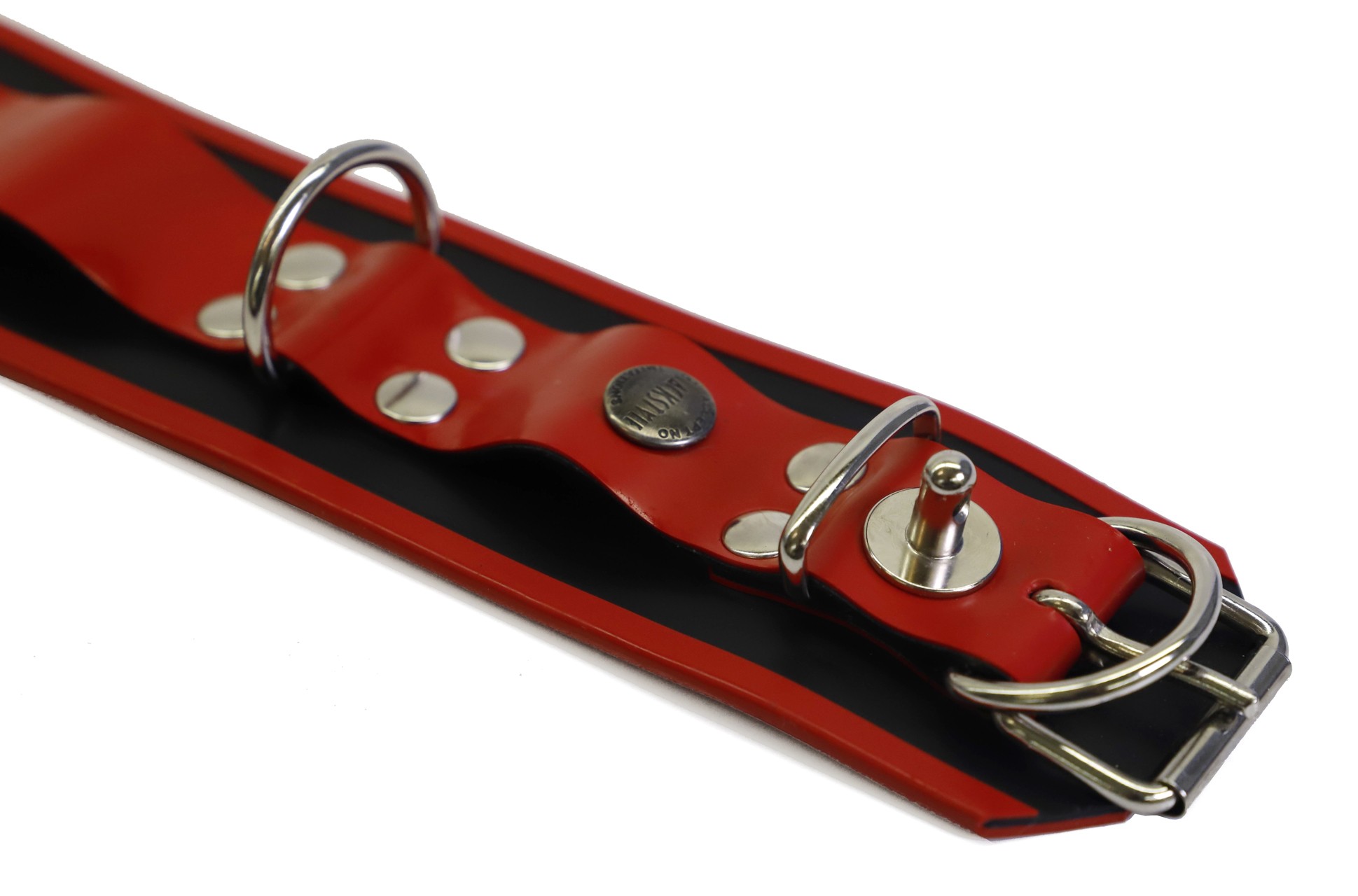 High-End Bondage Latex-Halsband, 6 cm breit, abschließbar