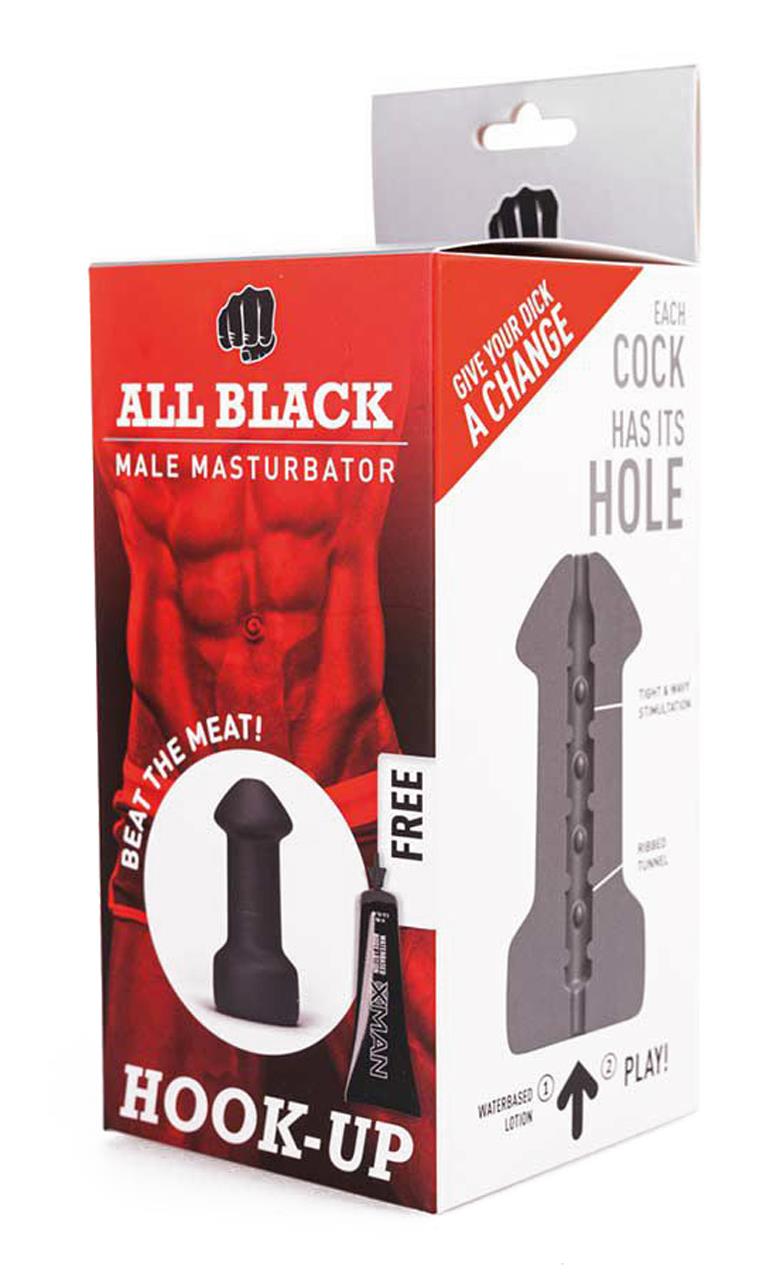 All Black- Real Skin Touch Masturbator - Hook -Up