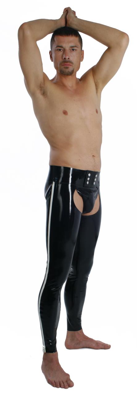 Chaps mit Leggingsbeinen und Außen-RV, 0,60 mm Latex