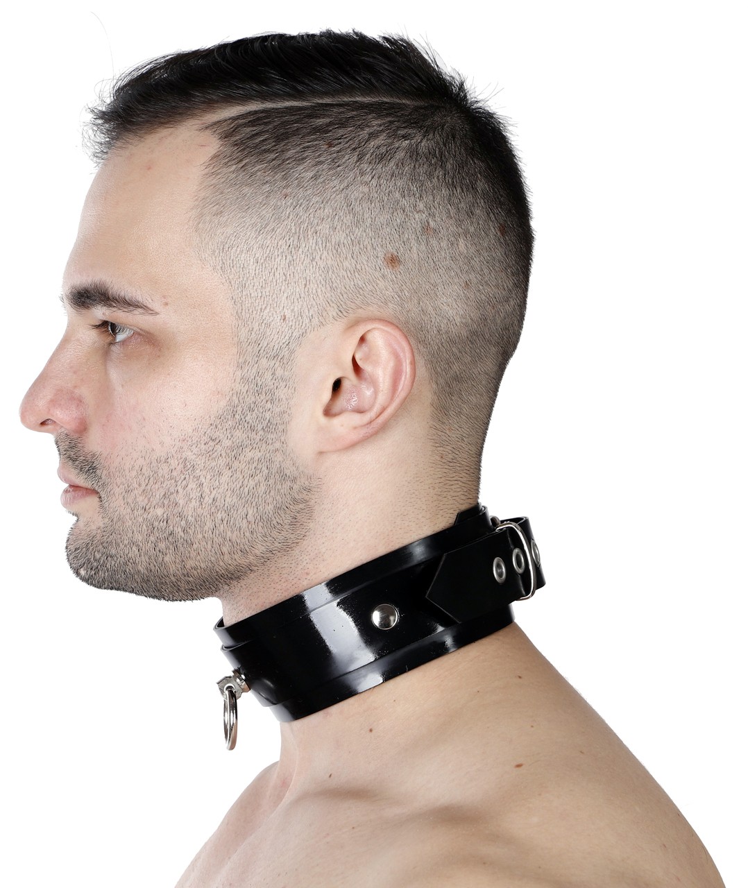 Latex-Halsband, 5 cm breit, mit Ring, 2,10 mm Latex