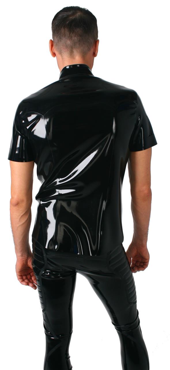Slimfithemd mit kurzem Arm, 0,60 mm Latex