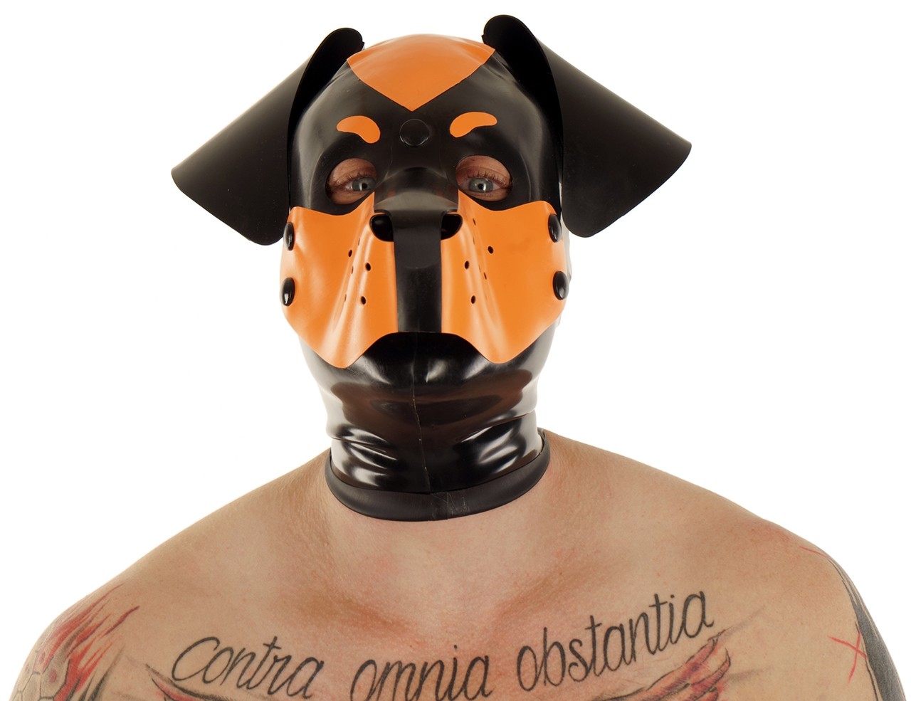 Hundemaske, abknöpfbare Schnauze, Schlappohren, 0,60 mm