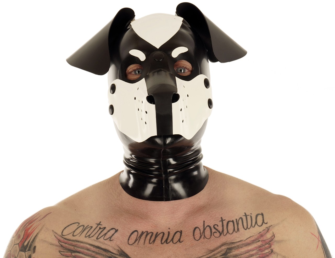 Hundemaske, abknöpfbare Schnauze, Schlappohren, 0,60 mm