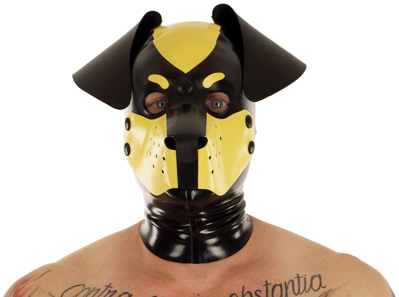 Hundemaske, abknöpfbare Schnauze, Schlappohren, 0,60 mm