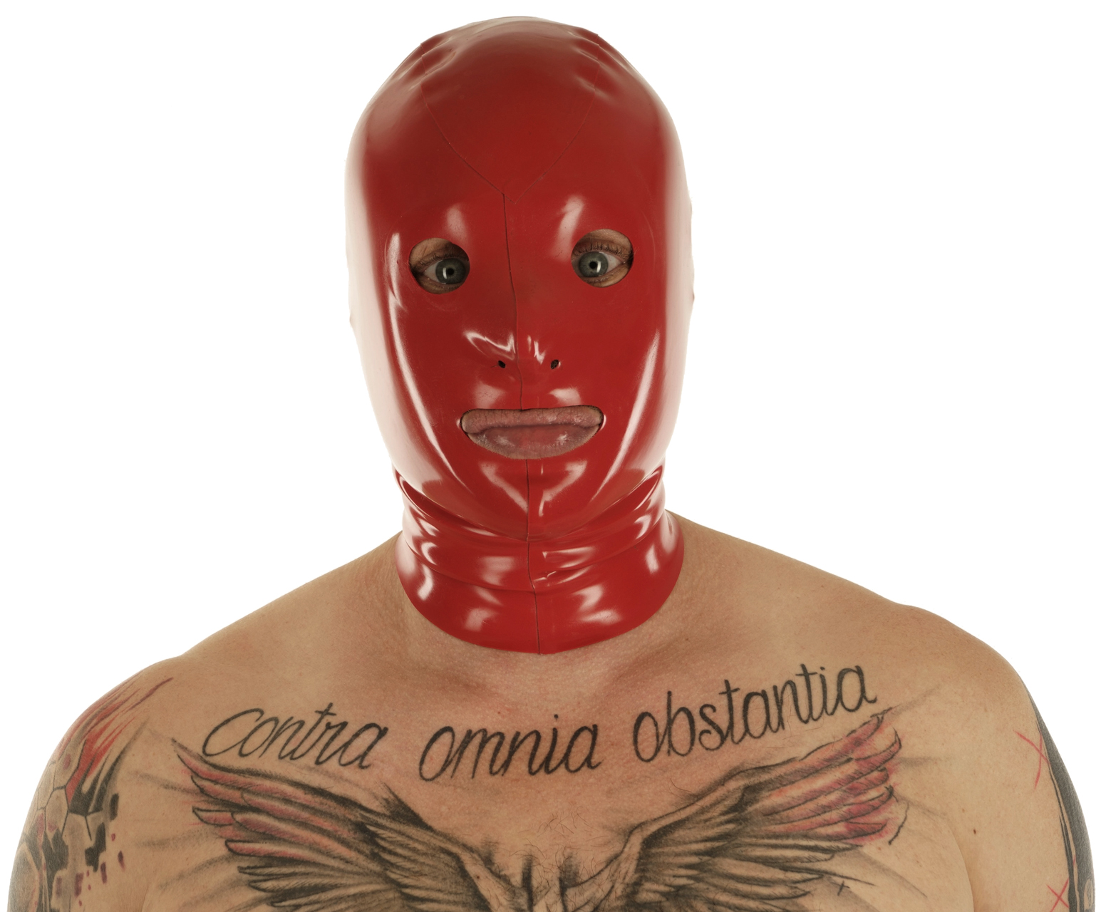 Latex Maske mit Reißverschluss hinten, 1,20 mm Latex