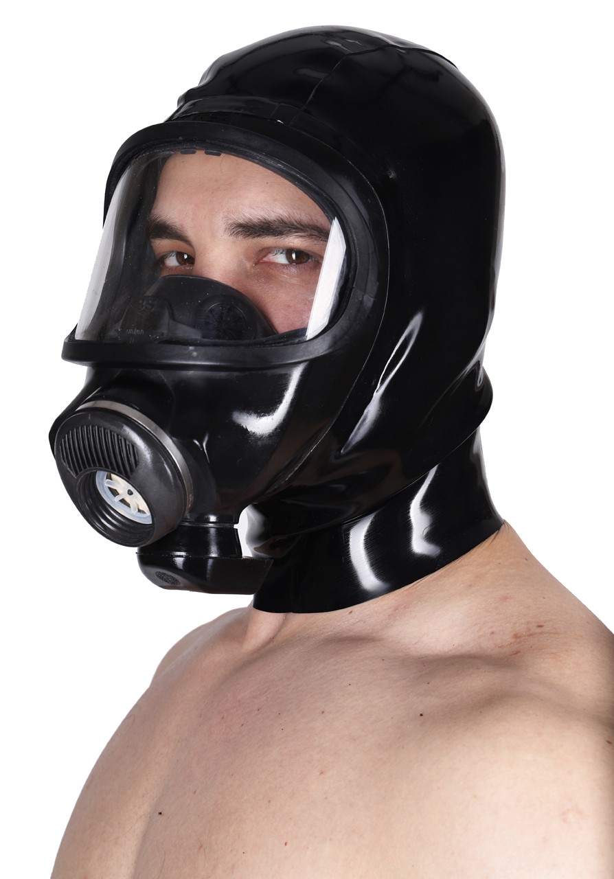 Panoramamaske mit Haube, 0,90 mm Latex