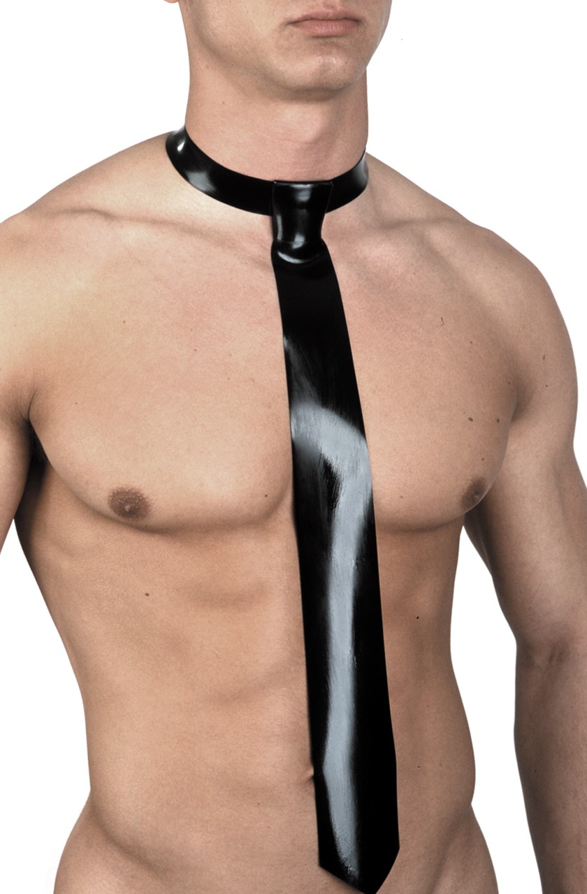 Latex Krawatte mit Druckknopf, 0,90 mm Latex