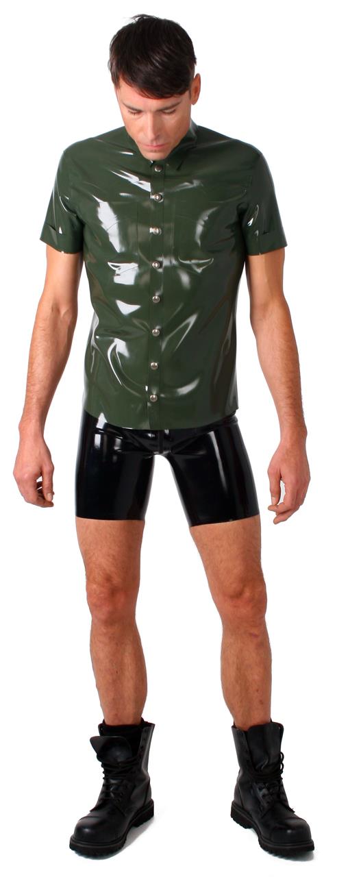 Slimfithemd mit kurzem Arm, 0,60 mm Latex