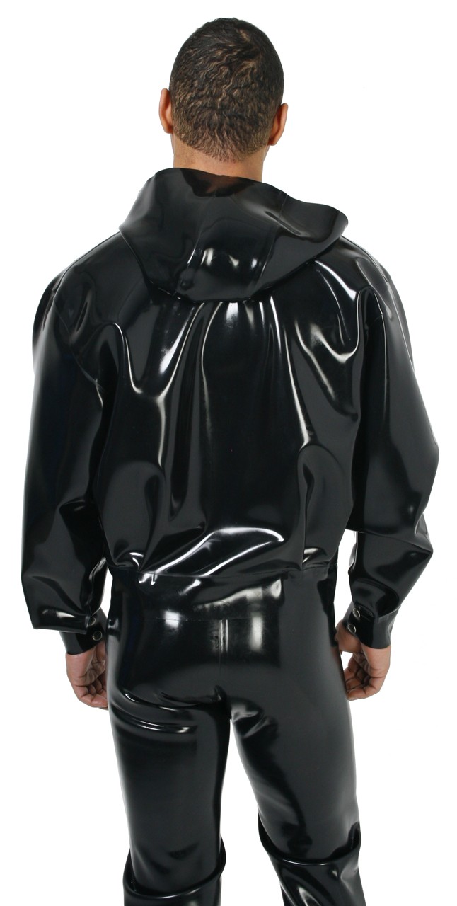 Bomberjacke mit Kapuze, 0,90 mm Latex
