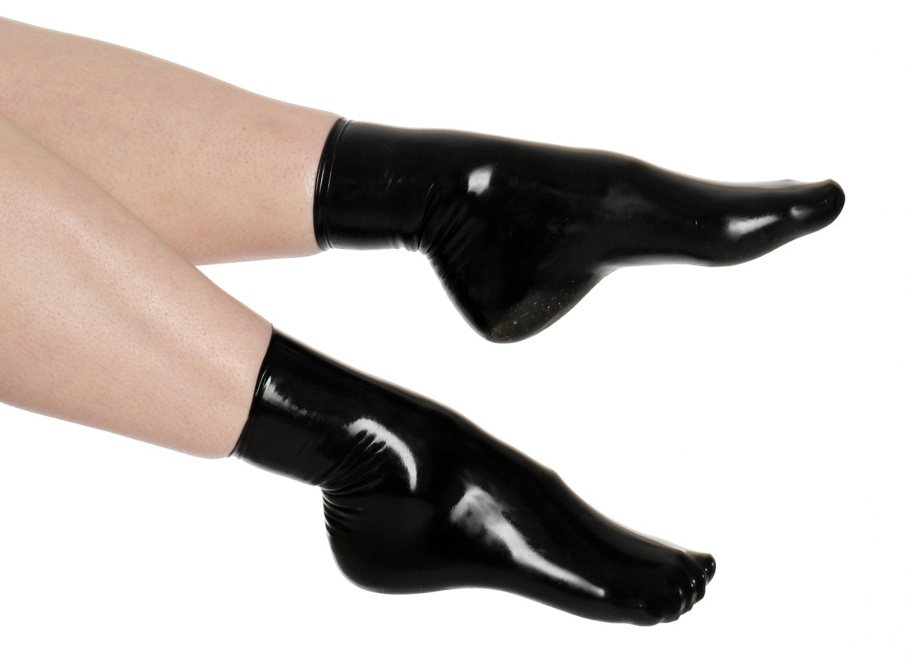 Anatomische Socken, kurz, chloriert, 0,40 mm Latex