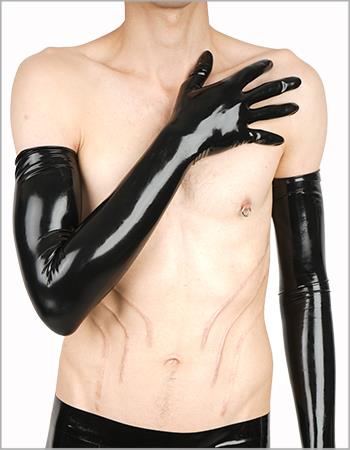 Handschuhe, schulterlang, chloriert, 0,40 mm Latex