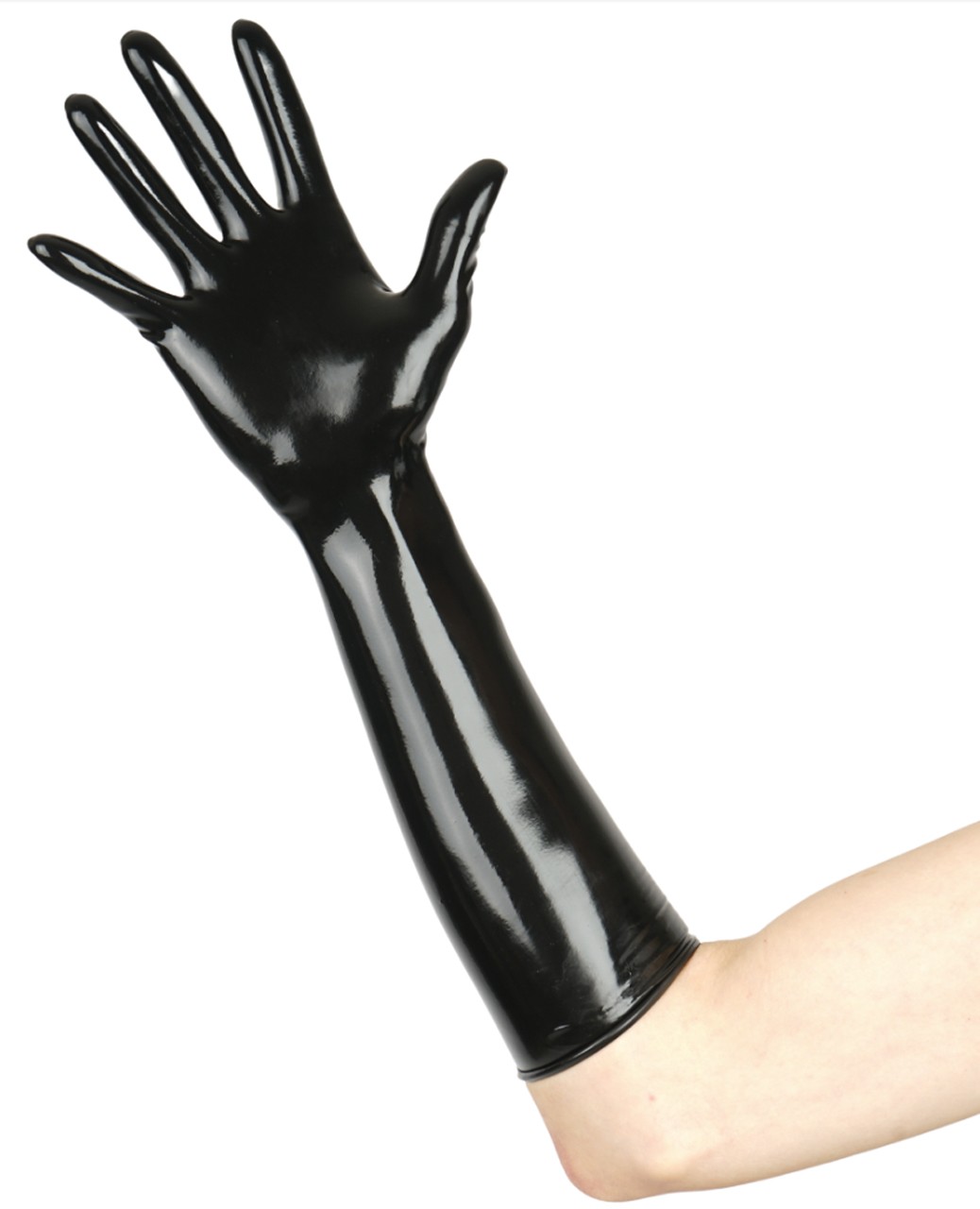 Handschuhe, ellenbogenlang, chloriert, 0,40 mm Latex