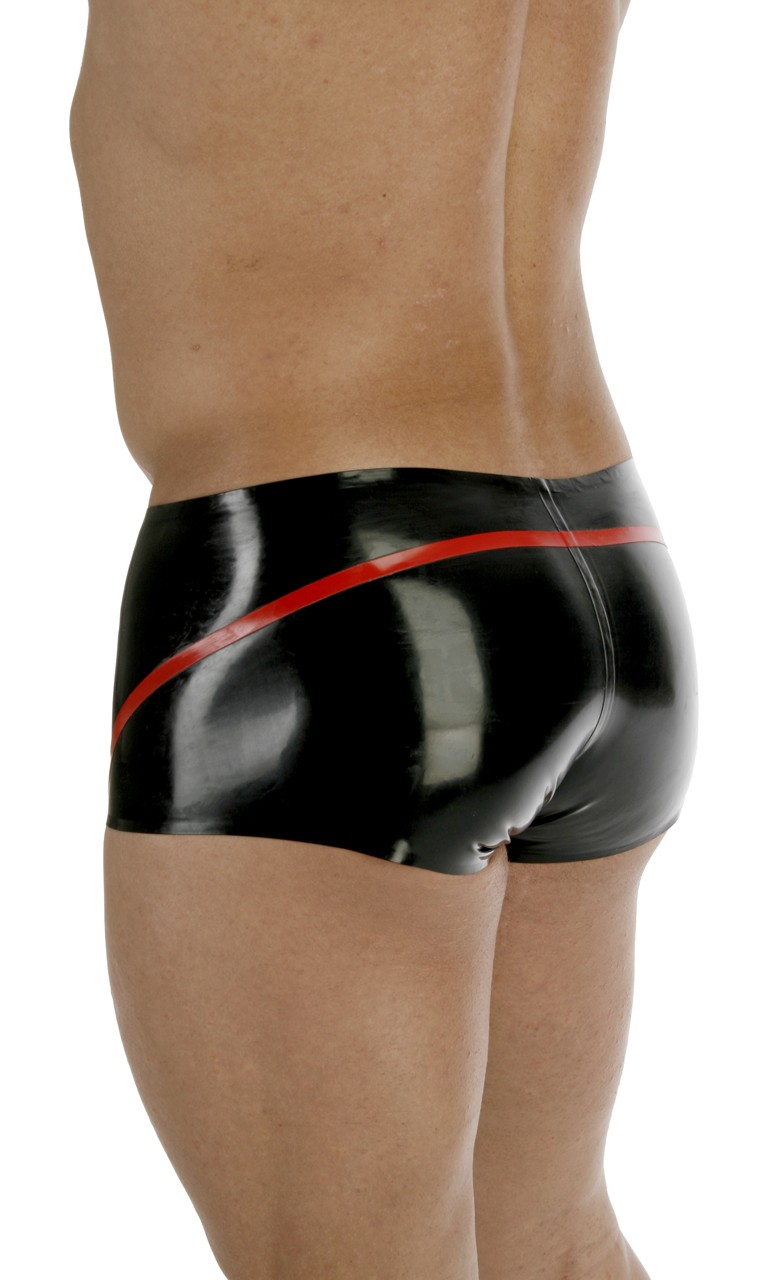Hipstershorts mit farbiger Querpaspel, 0,35 mm Latex