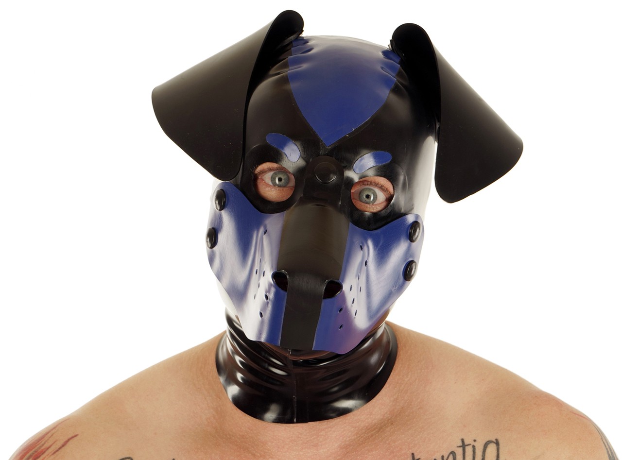 Hundemaske, abknöpfbare Schnauze, Schlappohren, 0,60 mm