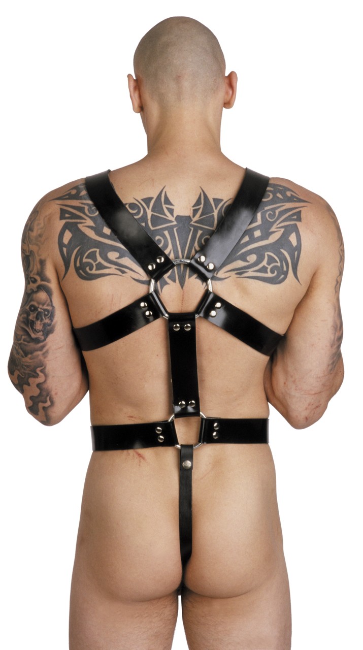 Gummi-Vollharness, Schrittriemen mittig, 3,00 mm Gummi