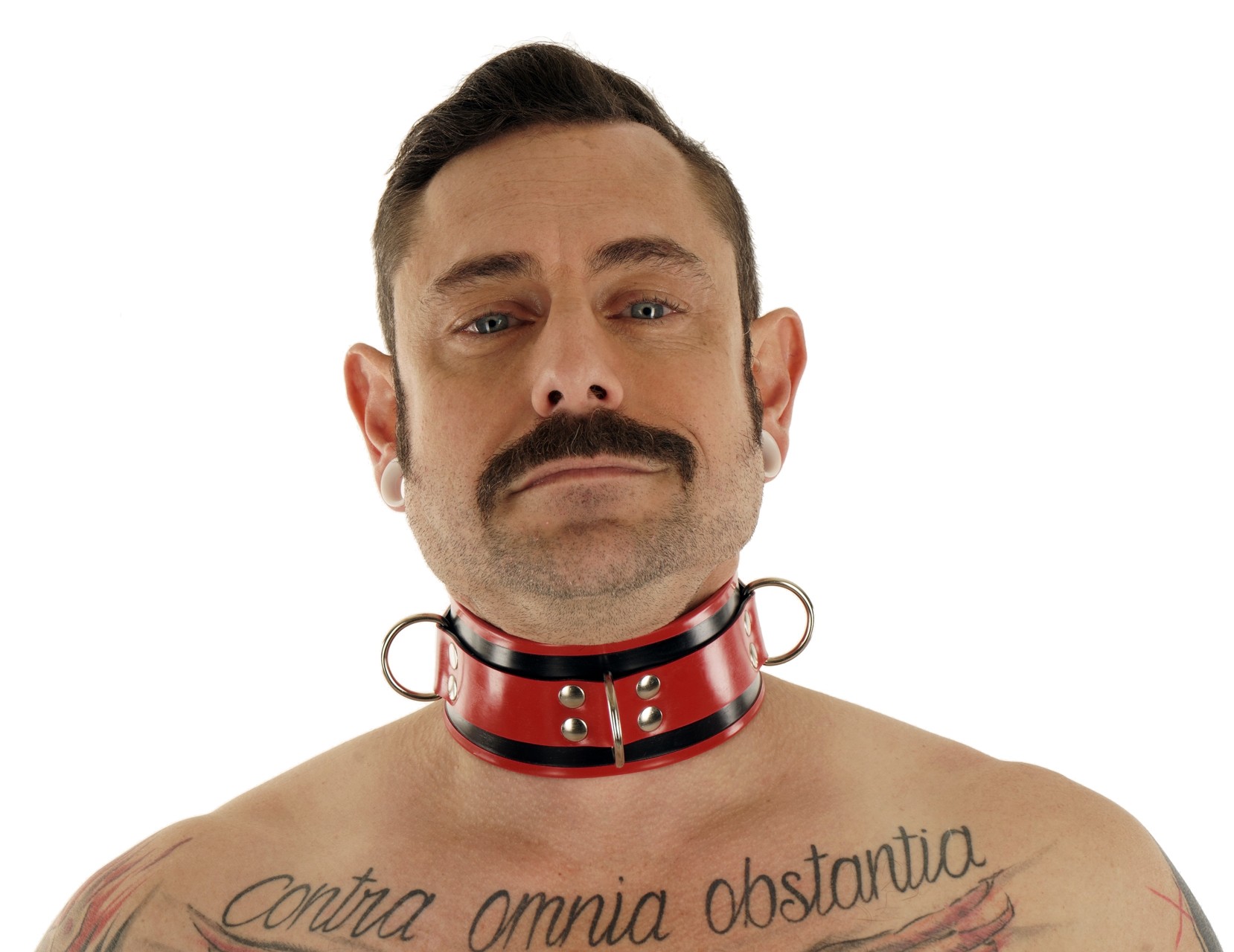 High-End Bondage Latex-Halsband, 6 cm breit, abschließbar