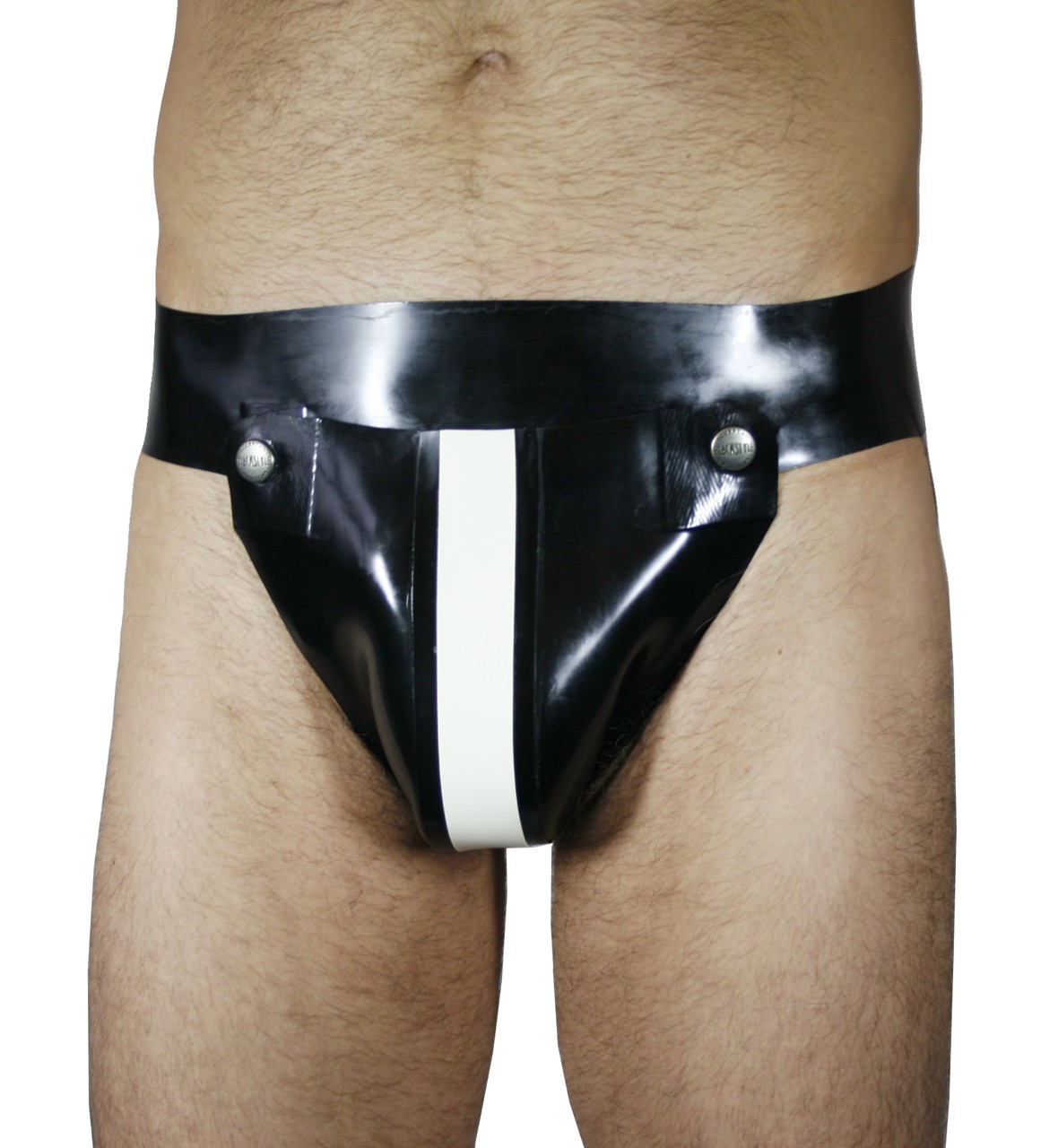 Jockstrap mit Codpiece, einfarbig, komplett, 0,90 mm Latex