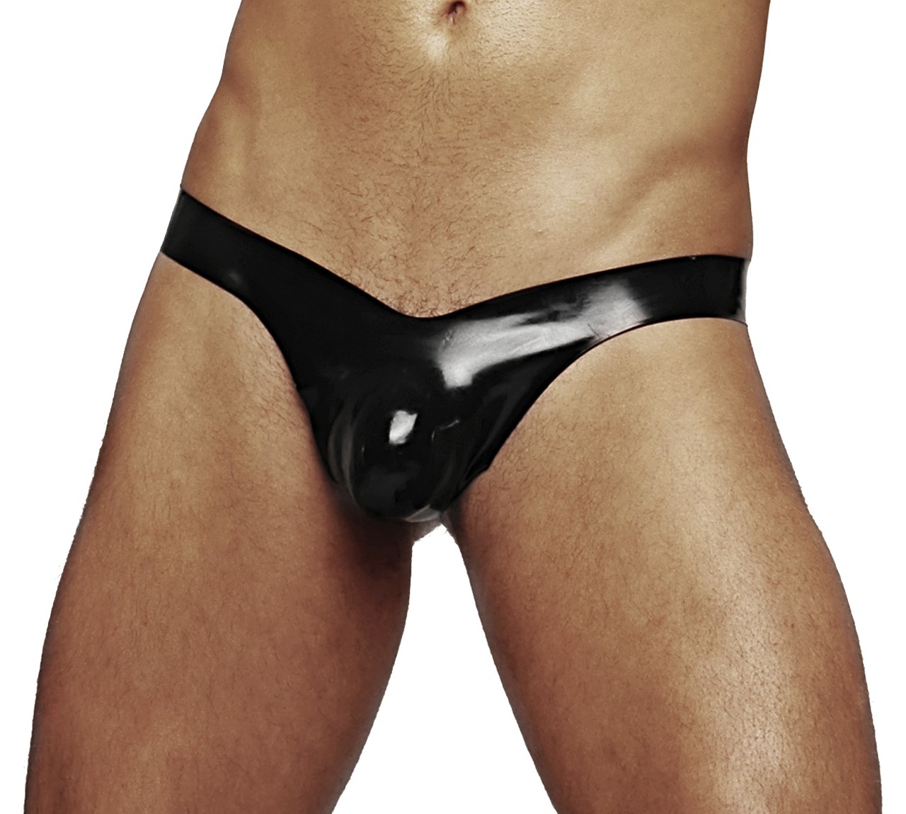 String-Tanga mit Ausbuchtung, 0,40 mm Latex