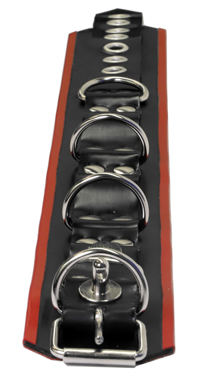 High-End Bondage Latex-Halsband, 6 cm breit, abschließbar