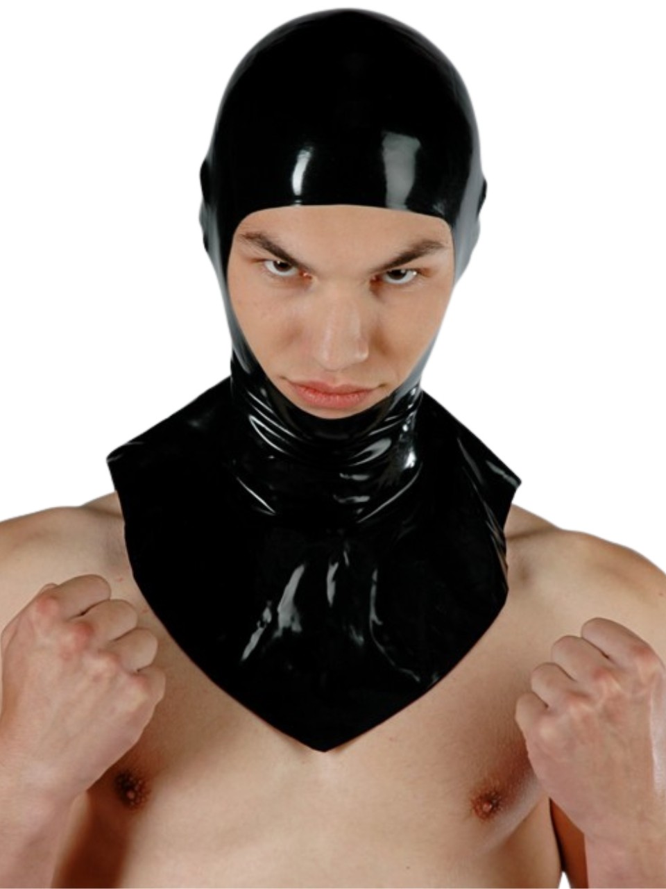 Haube mit Kragen, getauchtes Latex, 0,40 mm Latex