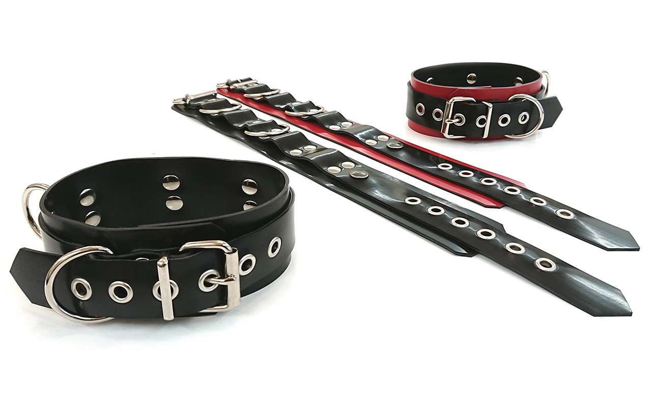Latex-Oberarmfessel, Paar