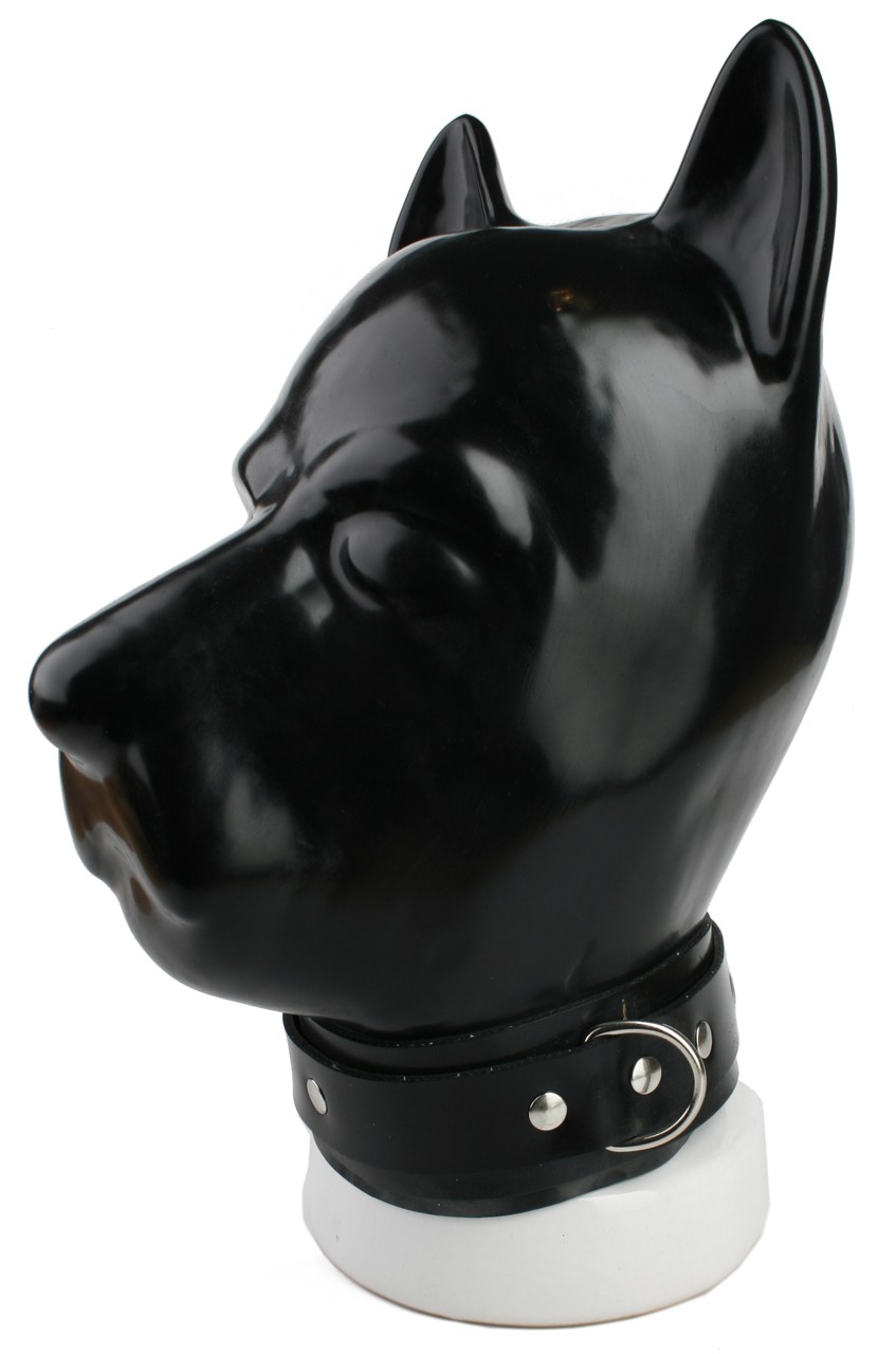 Hunde-Maske mit RV und Halsband