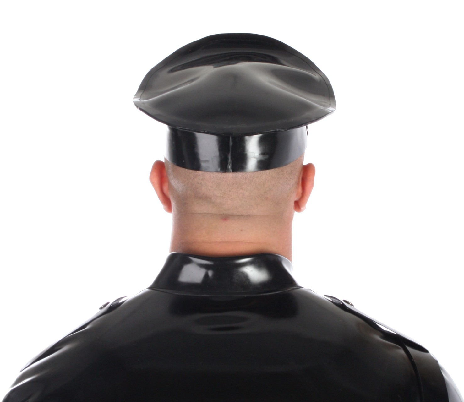 Latex Schirmmütze mit Emblem